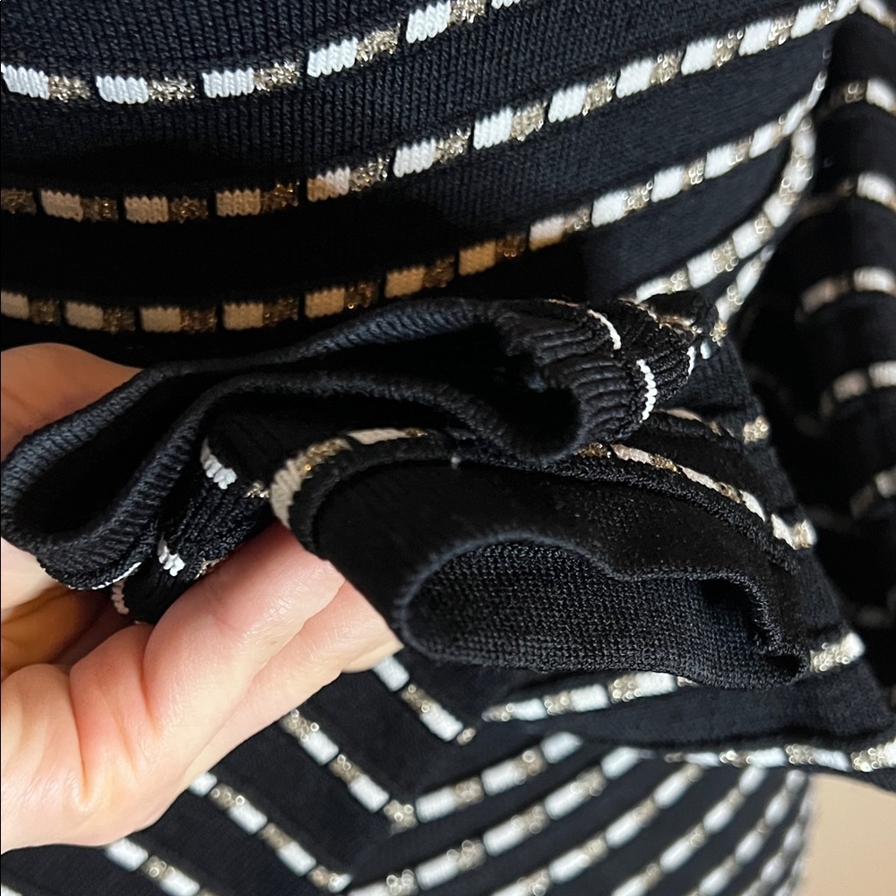 Kookai | Women’s Size 2 Black and White Long Sleeve Midi Dress - Picture 3 of 5